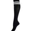 Kingsland Coolmax Knee Socks black moisture wicking with contrasting stripe detail