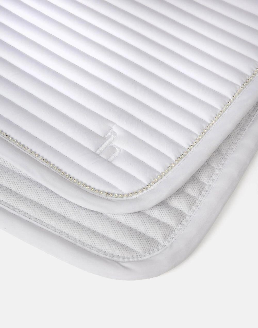 Horze Symphony All Purpose Saddle Pad straight line quilting with rhinestone border detail