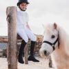 Horze Young Rider Kaya Show Shirt breathable with rhinestone mesh chest panel and back zip