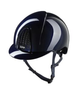 KEP Smart Nova Polish Blue Riding Helmet high gloss ABS shell with swappable visor system