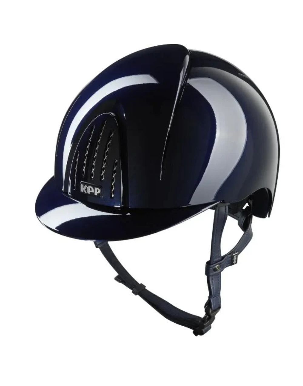 KEP Smart Nova Polish Blue Riding Helmet high gloss ABS shell with swappable visor system