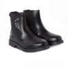 Horze Portland Kids Jodhpur Boots vegan leather with crystal side detail and YKK back zipper