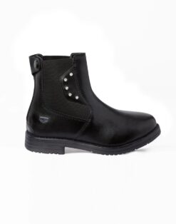 Horze Portland Kids Jodhpur Boots vegan leather with crystal side detail and YKK back zipper