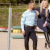 La Regalia Crillo Men's Breeches olive green tailored fit with decorative button pocket flap