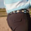 La Regalia Crillo Men's Breeches olive green tailored fit with decorative button pocket flap