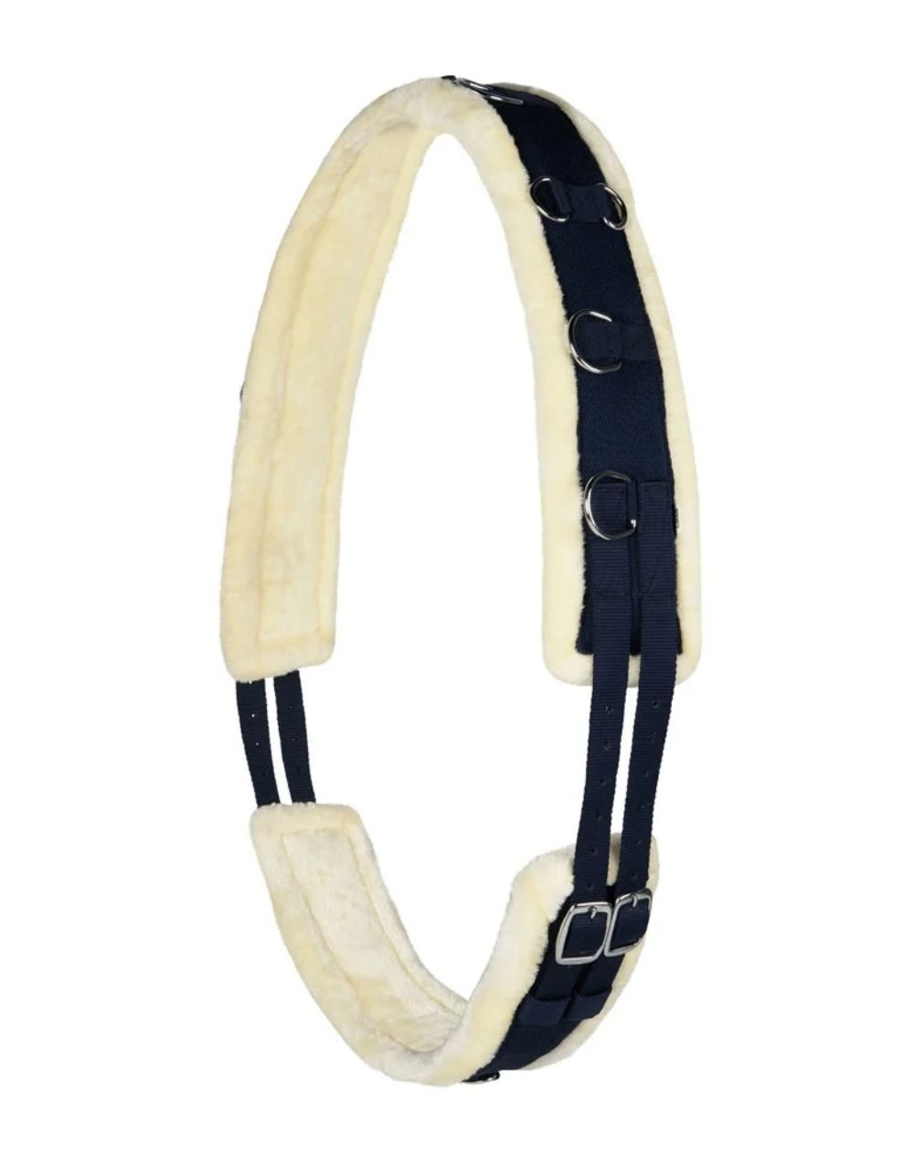 Horze Lunging Girth soft faux fur lining with multiple rings and double buckles in bright colour options