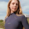 La Regalia Malena Baselayer lightweight breathable with structured panels and ¾ zip neckline
