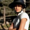 Horze Sun Visor for Riding Helmet polycarbonate with adjustable strap and detachable wind clips