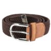 Horze Unisex Stretch Belt braided webbing with classic metal buckle adjustable fit