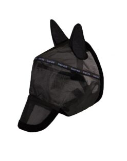 Horze Wire-Framed Fly Mask fleece lining soft mesh ears with detachable nose protection
